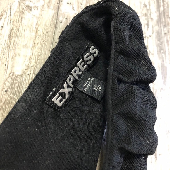 Express Black Rouched Bodycon Dress - Picture 5 of 6